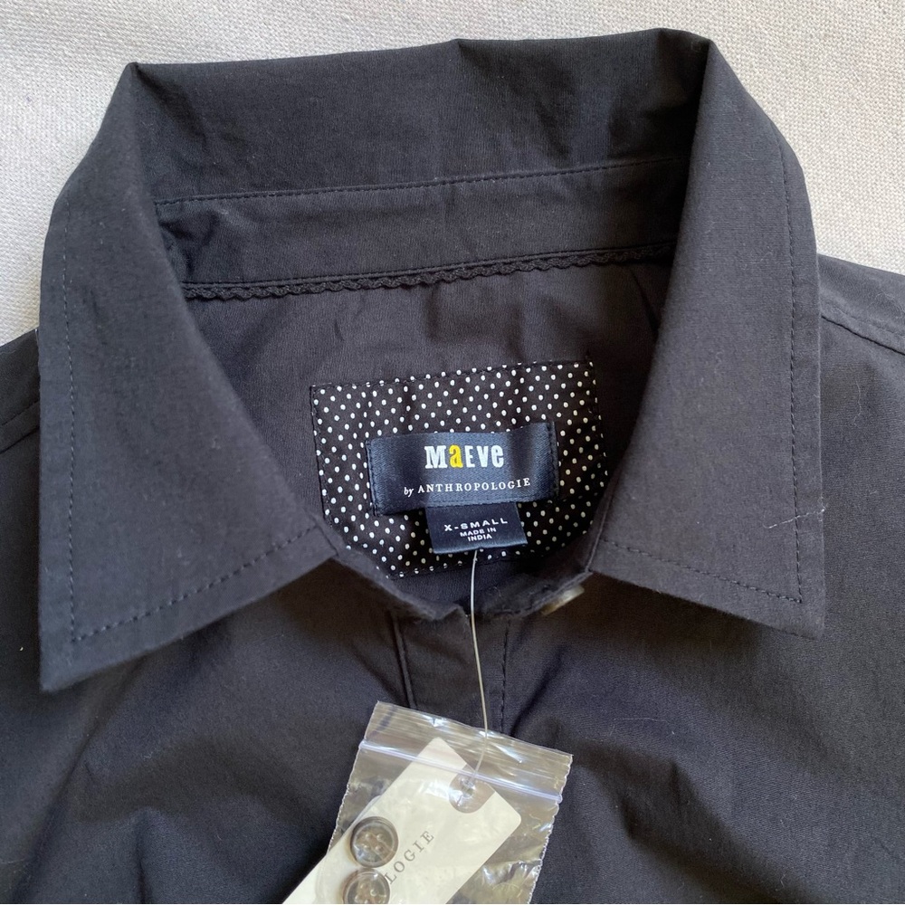 Anthropologie Maeve Long Sleeve Poplin Mini Shirt Dress - Picture 7 of 13